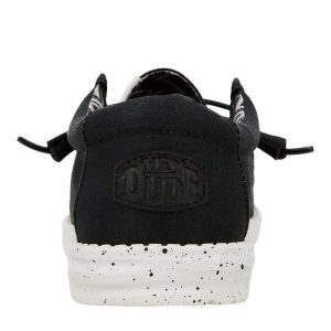wally stretch canvas wide black/white