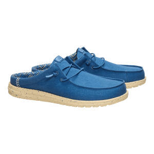 wally slip stretch canvas ensign blue/boulder tan