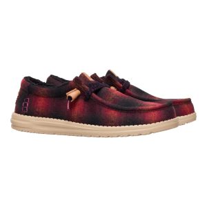 wally cozy plaid red plaid/black