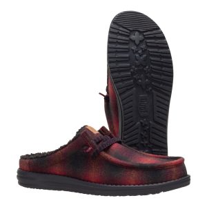 wally slip cozy plaid red plaid/black