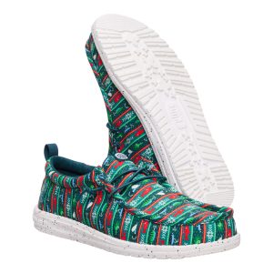 wally fishmas sweater pine green/multi
