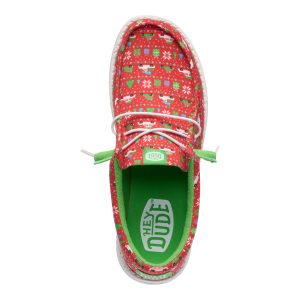 wally holiday sweater red/green/multi