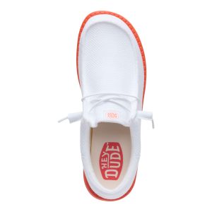 wally funk pop white/tomato orange
