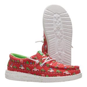 wally youth holiday sweater red/green