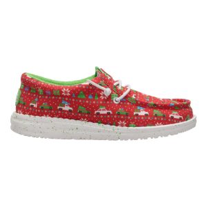 wally youth holiday sweater red/green