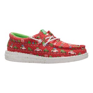 wally youth holiday sweater red/green
