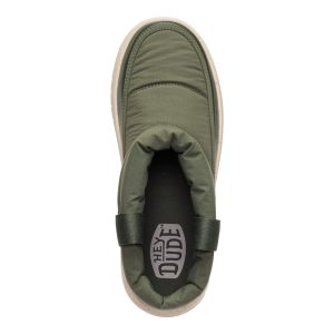 camden cuff nylon quilt dark olive