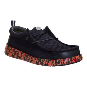 wally work ce flames slip resistant black/salsa red