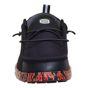 wally work ce flames slip resistant black/salsa red