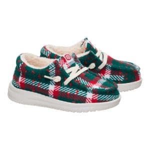 wally toddler confetti plaid cozy red/green/multi