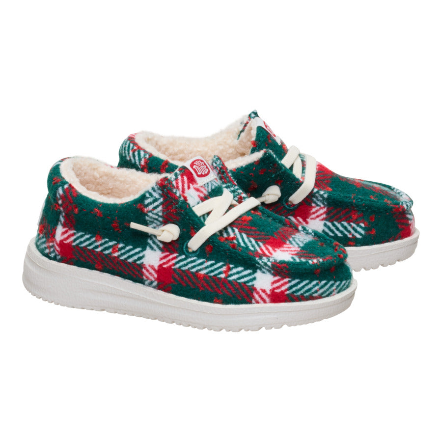 wally toddler confetti plaid cozy red/green/multi wally toddler confetti plaid cozy red/green/multi