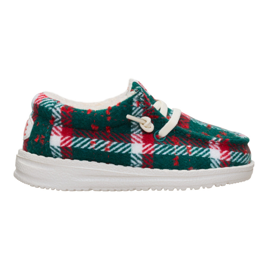 wally toddler confetti plaid cozy red/green/multi wally toddler confetti plaid cozy red/green/multi