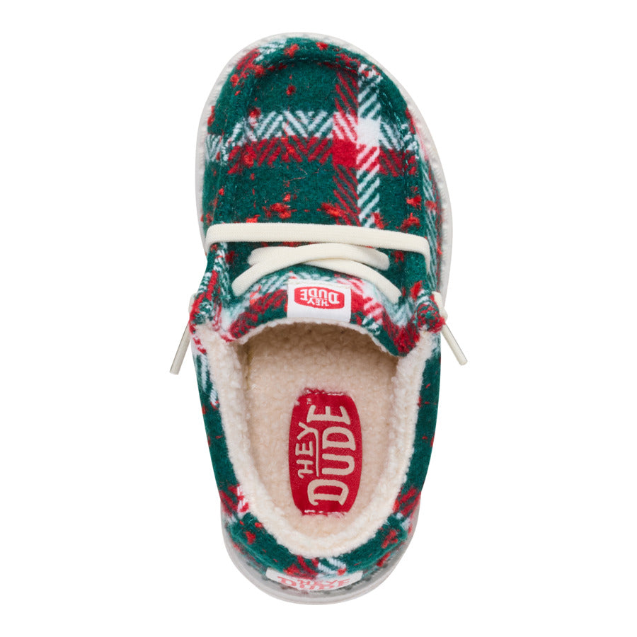 wally toddler confetti plaid cozy red/green/multi wally toddler confetti plaid cozy red/green/multi
